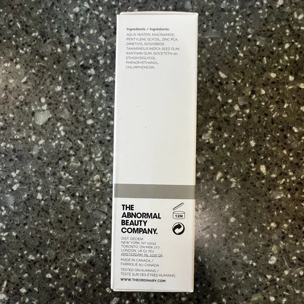 NIB The Ordinary Niacinamide 10% + Zinc 1% Blemish Formula 1oz Skin Care Serum